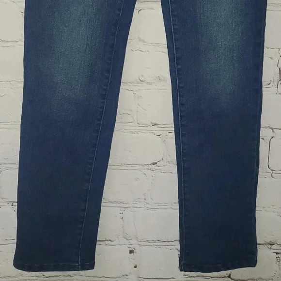 True Religion Halle Mid Rise Super Skinny Blue Jeans Red Stiching Size 12 NWT🔥 - Picture 9 of 16